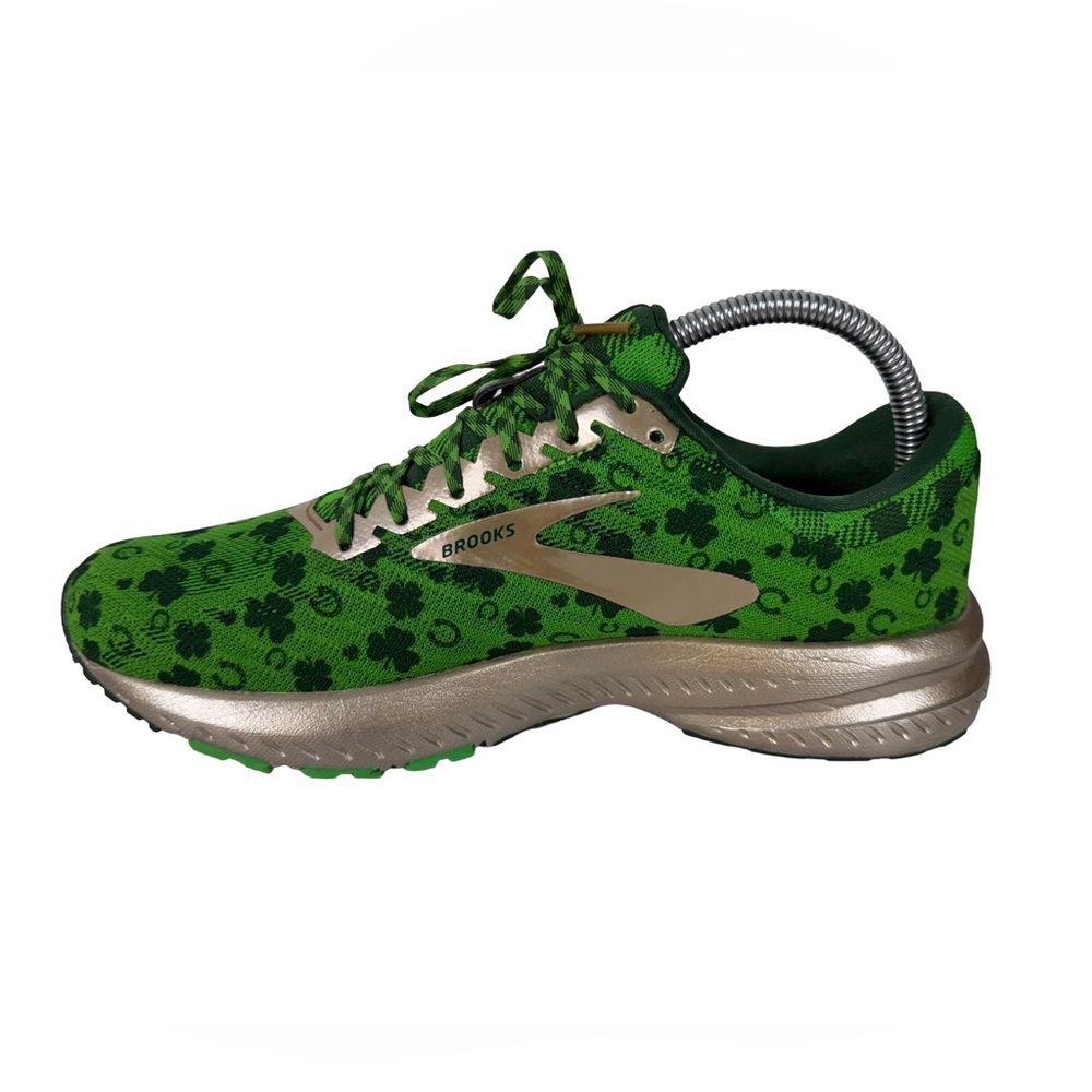 Brooks Launch 6 Run Lucky Green Gold Shamrock Shoes Womens Size US 8 Clover - Picture 2 of 12